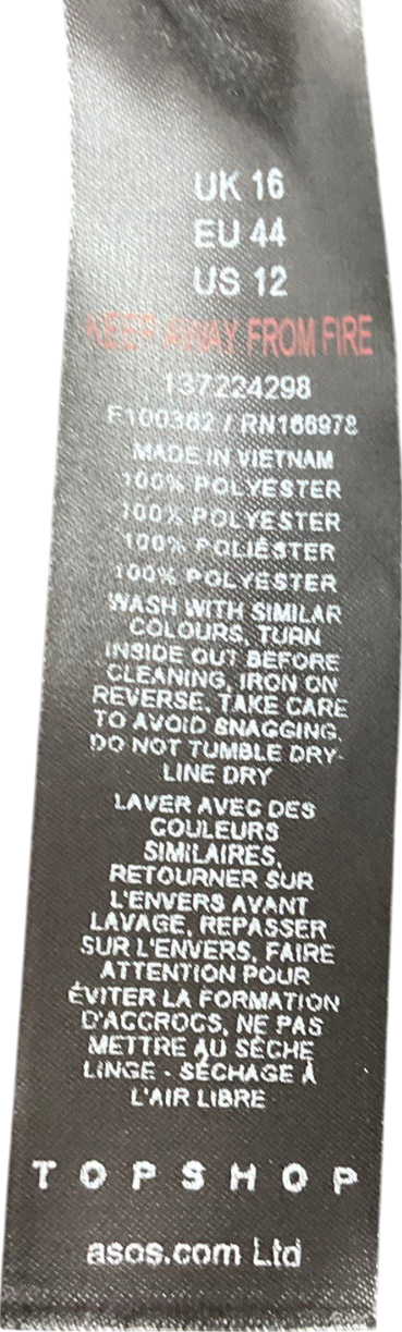 Topshop Black Satin Tailored Knicker Short UK 16