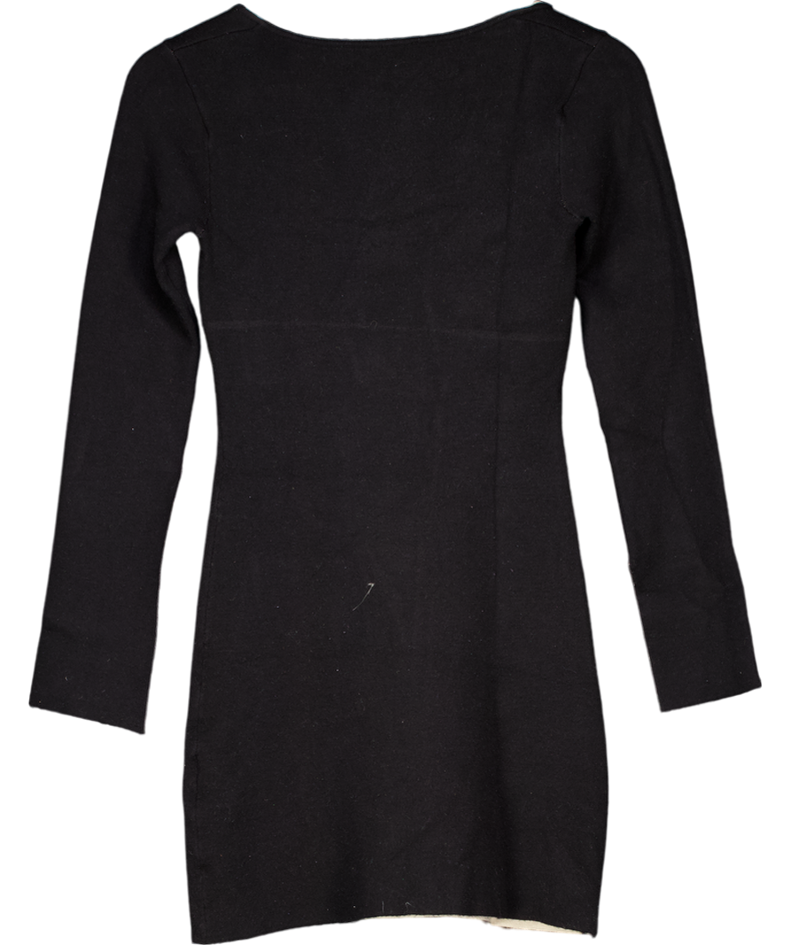 ZARA Black Mini Dress With Splits On The Arms UK S