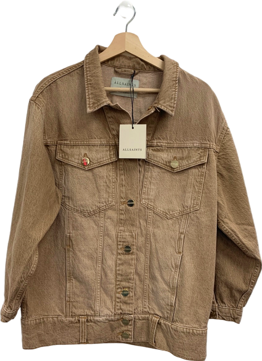 AllSaints Light Brown Willow Denim Jacket UK XS