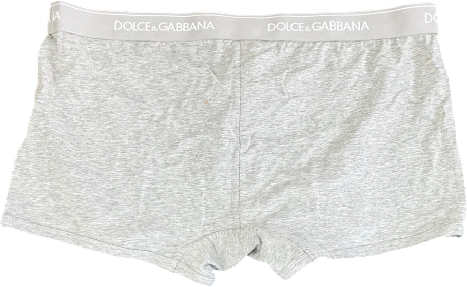 Dolce & Gabbana Grey Stretch Cotton Boxer Shorts UK XXL