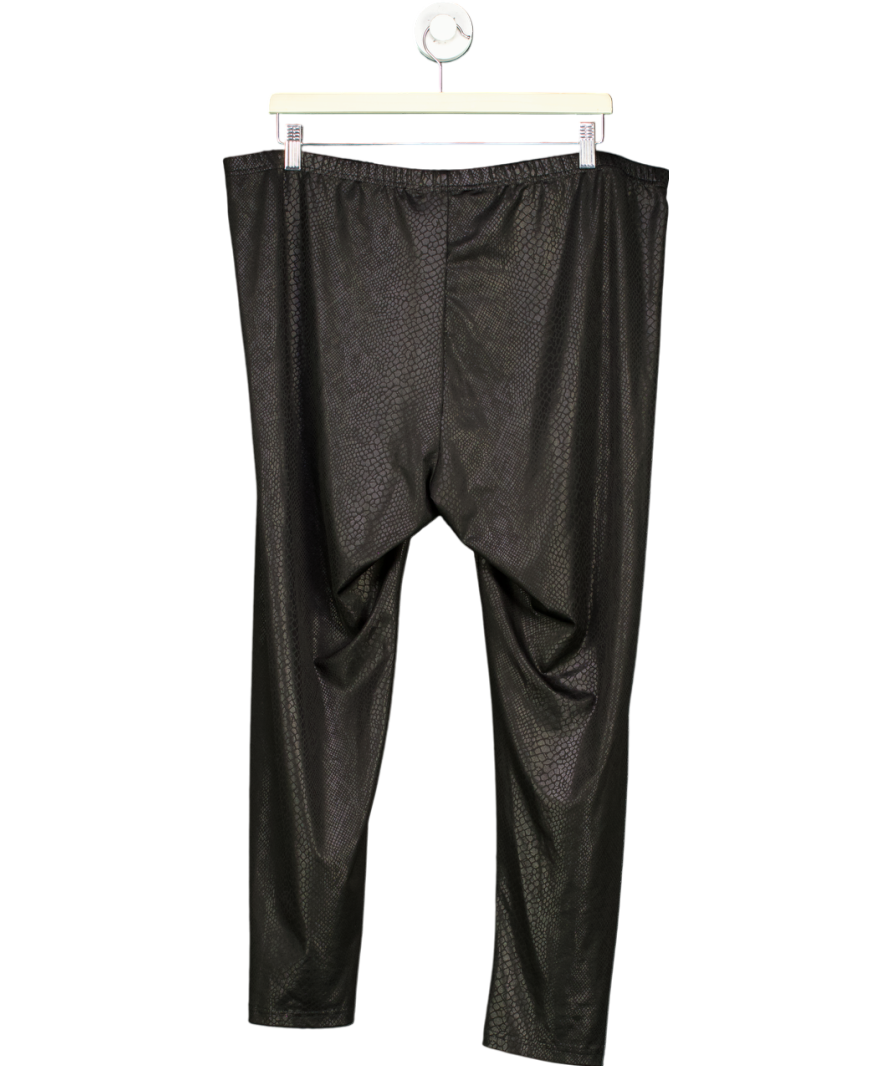 Evans Black Snakeskin Print Leggings UK 28