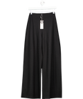 Eileen Fisher Black Wide-leg Wool Trousers UK M