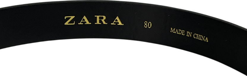 ZARA Brown Leopard Print Belt UK 8