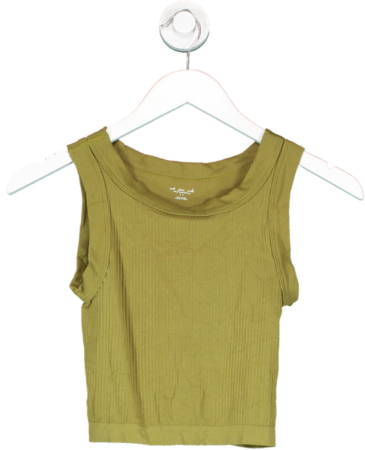 Urban Outfitters Green Ribbed Tank Top UK S
