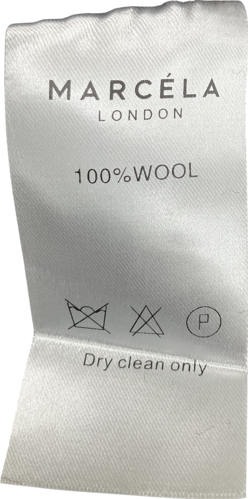 Marcela Brown Tol Wool Jacket With detachable Scarf UK S/M