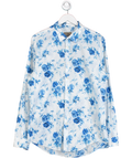 ZARA White Slim Fit Floral Embroidered Shirt UK XL