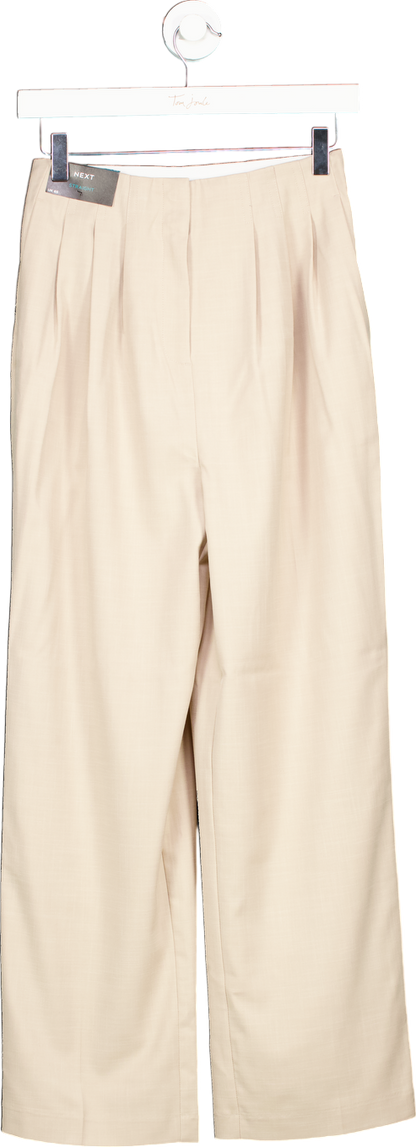 Next Beige Straight Trousers UK 6S