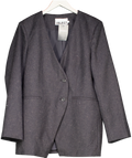 .OBJECT Grey Double-breasted Blazer UK XL