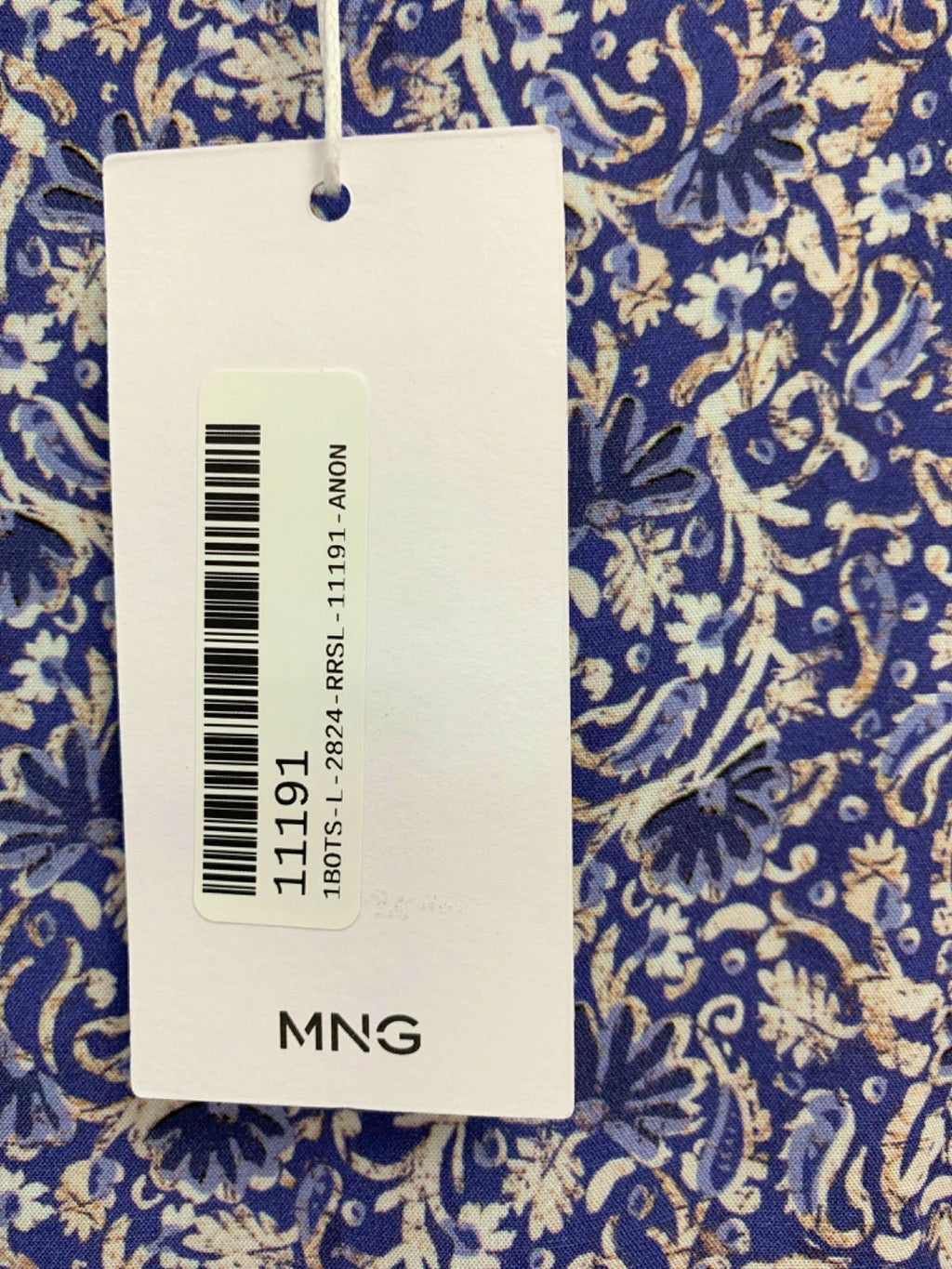 Mango Blue Floral Skirt UK S