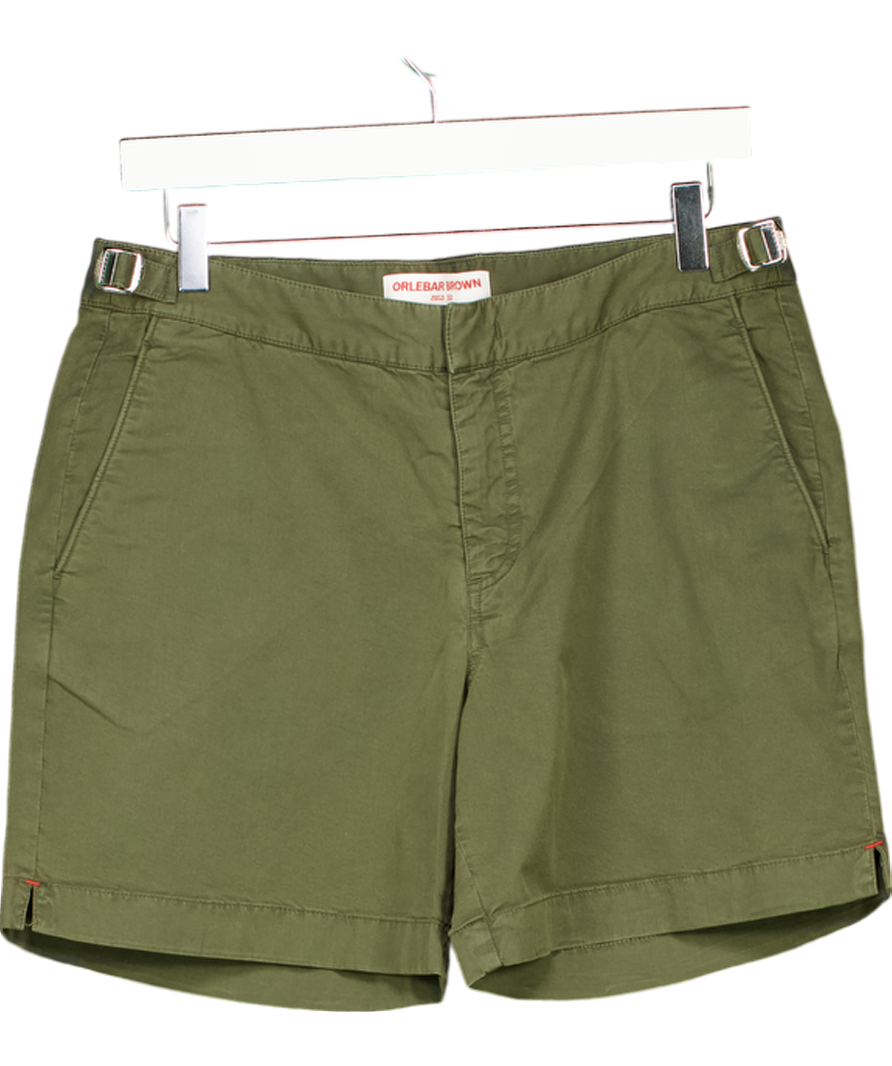 Orlebar Brown Green Buckle Strap Shorts W32