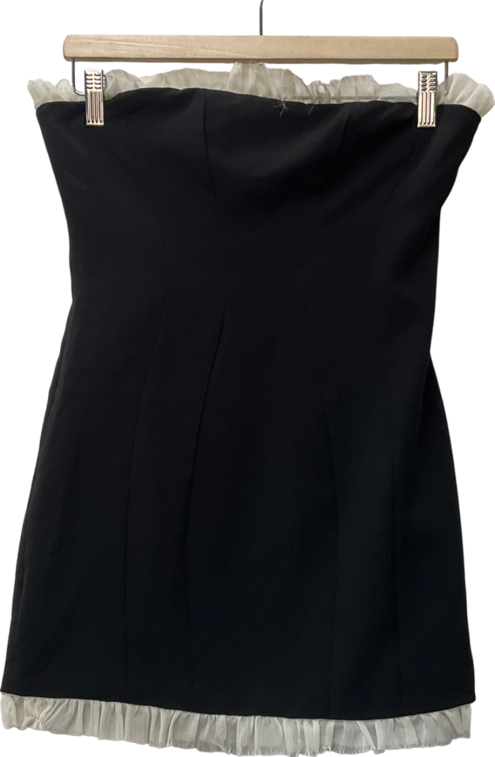 Mistress Rocks Black Strapless Mini Dress UK M