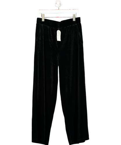 Monsoon Black Vora Velvet Wide Leg Trousers UK 16