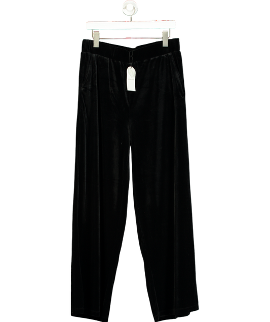 Monsoon Black Vora Velvet Wide Leg Trousers UK 16