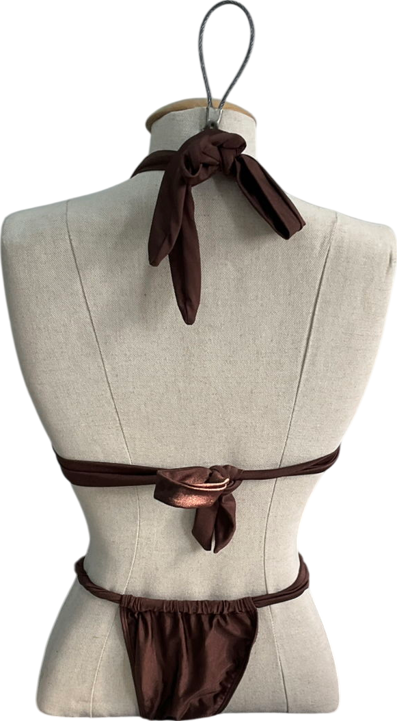 somerfield swim Brown Positano Top & Bottoms Bikini Set UK S