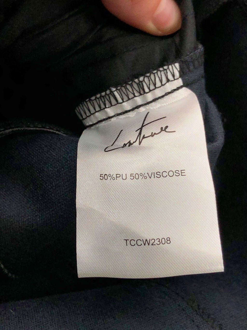 Couture Black Leather Mini Skirt UK 8