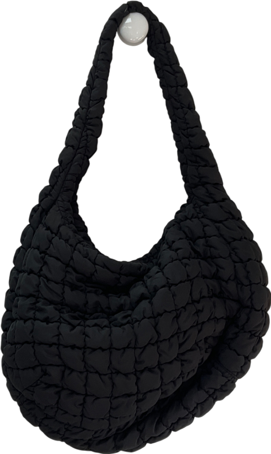 cos Black Oversized Quilted Crossbody Bag