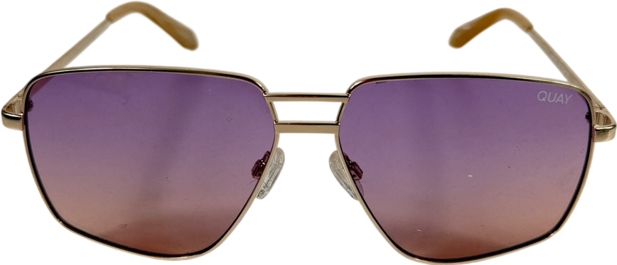 QUAY Metallic Next Please 126 Sunglasses in Case