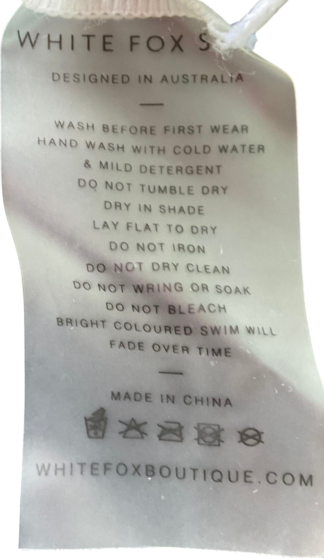 White Fox Multicoloured True Colours Bikini Top UK XS