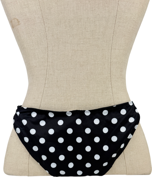 Caroline Constas Mykela Bikini Bottoms Black Polka Dot UK XS