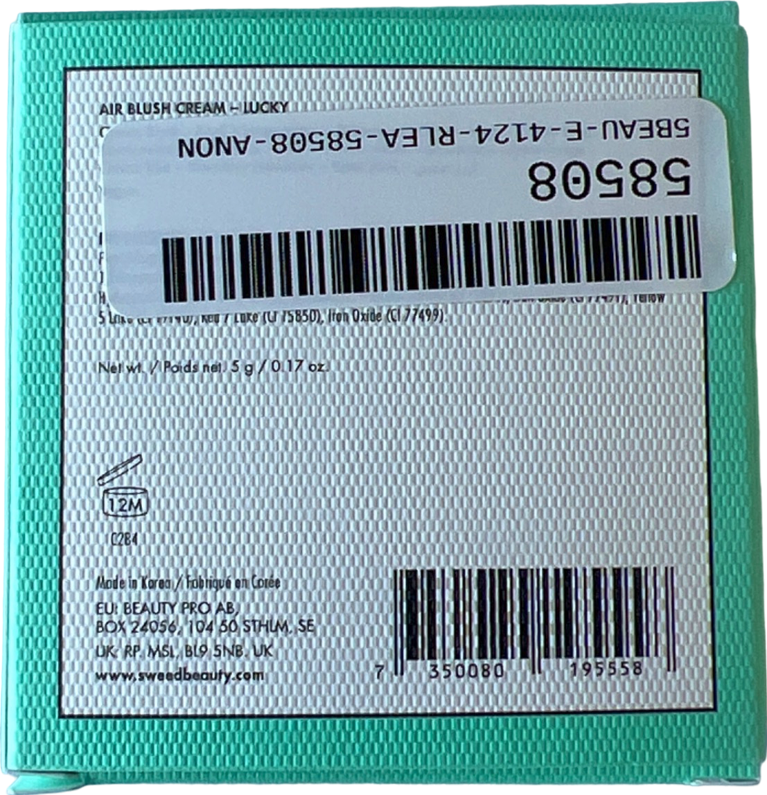 Sweed Air Blush Cream Lucky 5g