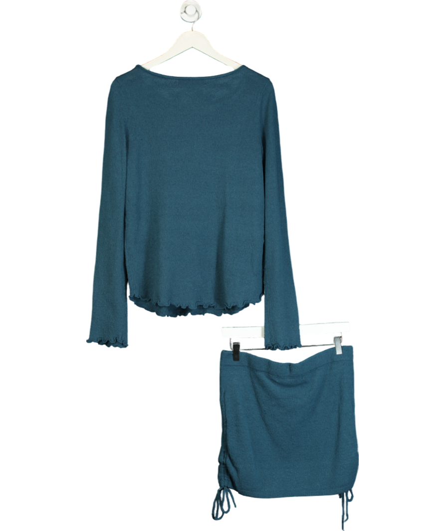 Free People Blue Cabo Sweater Skirt Co-Ord Set UK M