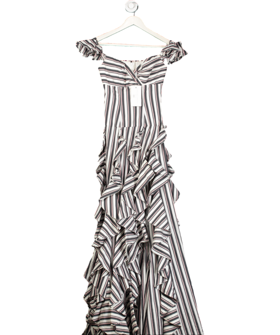 Caroline Constas Multicoloured Wide Stripe Gown UK XS