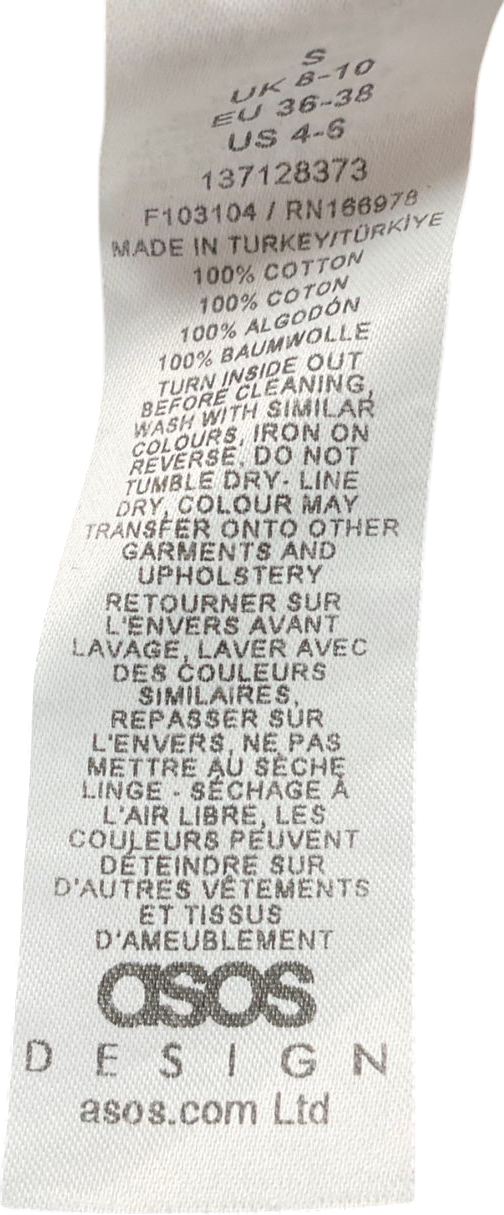 ASOS Brown Denim Dropwaist Mini Dress In Leopard UK 8