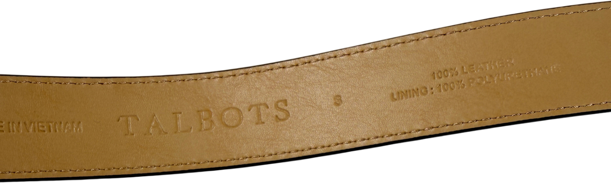 Talbots Black Slim Leather Belt UK S