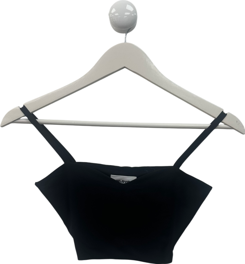 Klayd Black Strappy Scoop Tank UK S