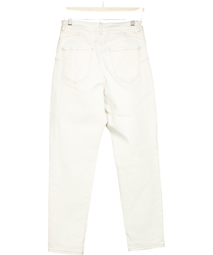 New Look White Tori High Waist Mom Jeans UK 12