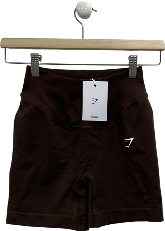 gymshark Brown Sweat Seamless Shorts UK XS