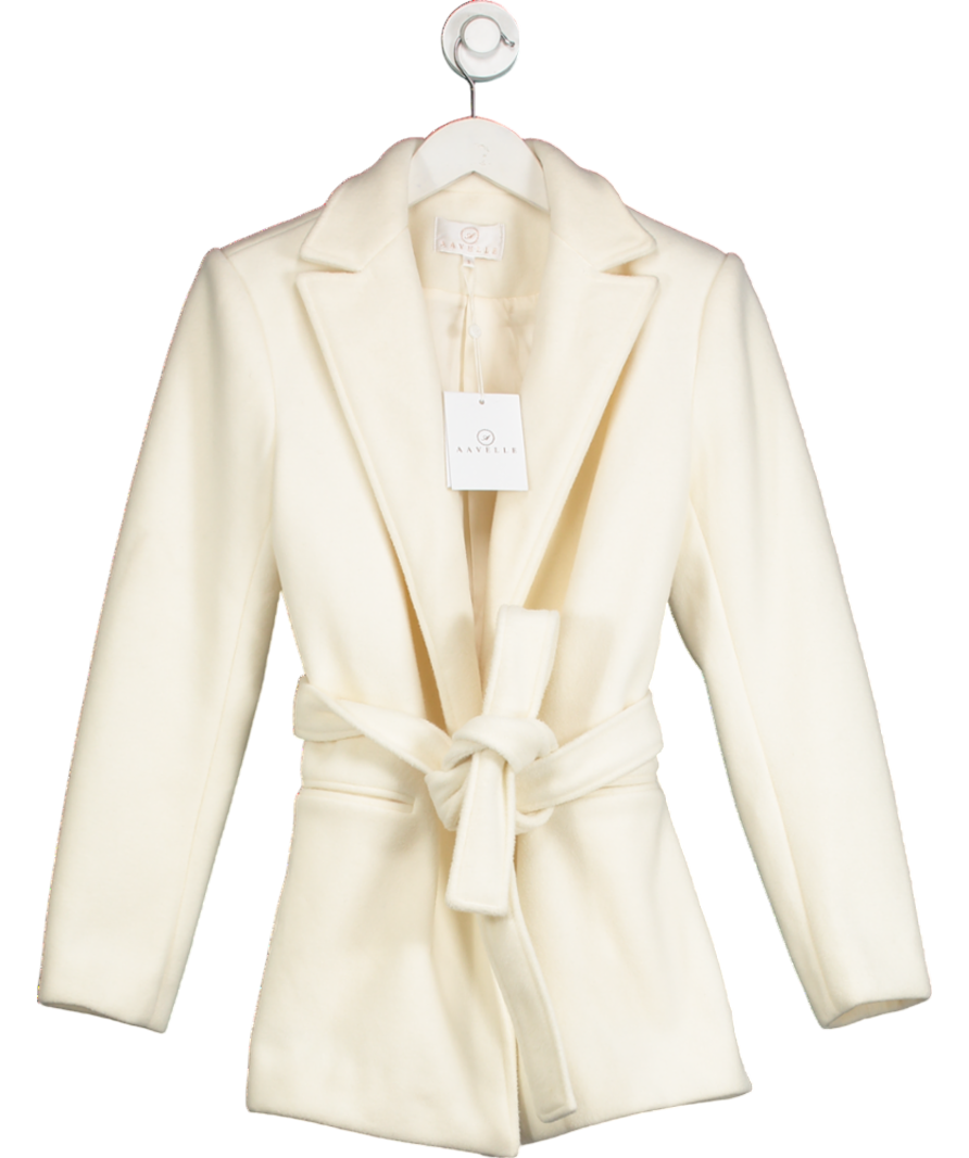 aavelle Cream Wool Blend Jacket UK S