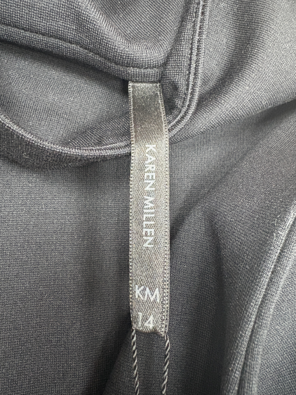 Karen Millen Black Compact Stretch Off Shoulder Top UK 14