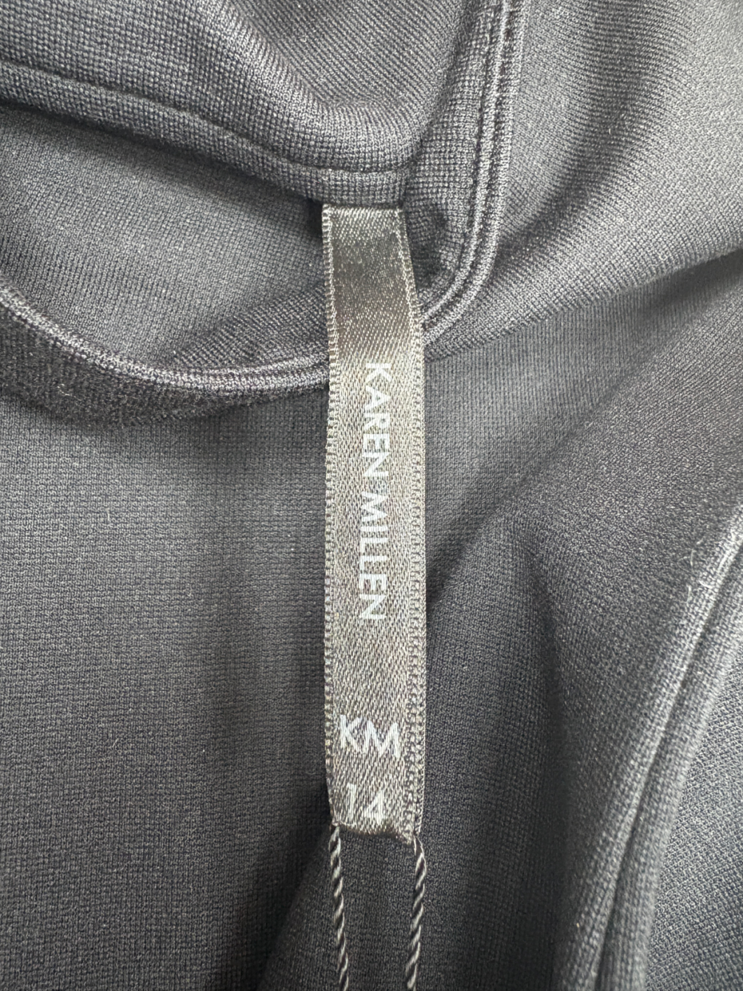 Karen Millen Black Compact Stretch Off Shoulder Top UK 14