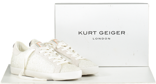 Kurt Geiger White Embellished Lexi Eagle Sneakers Bnib UK 4 EU 37 👠