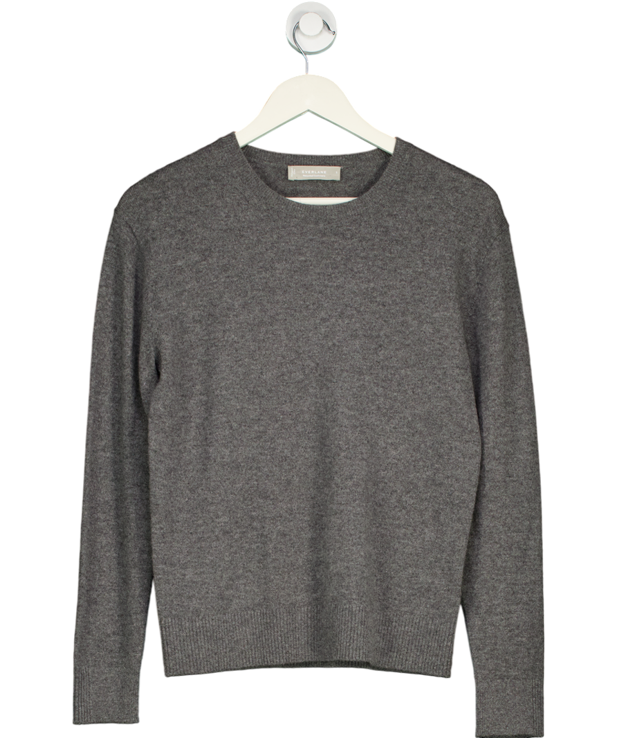 EVERLANE Grey The Boxy Crew Sweater In Cashmere UK S