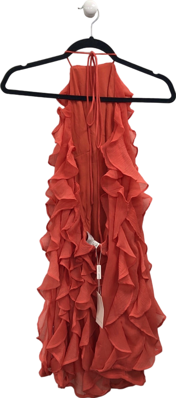 Pretty Lavish Red Ruffled Sleeveless Dress UK 6