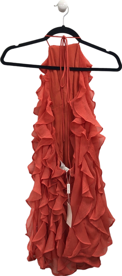 Pretty Lavish Red Ruffled Sleeveless Dress UK 6