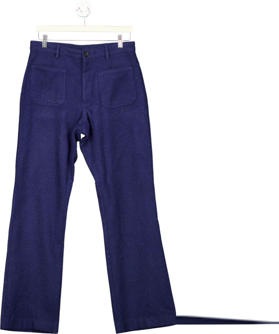 ZARA Blue Wool Blend Trousers W38