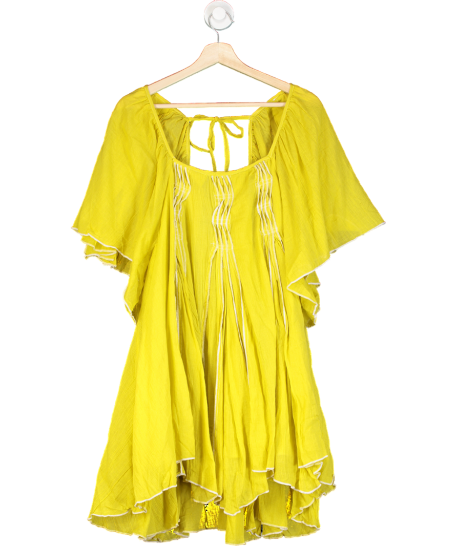 Free People Yellow Joelle Tunic Dress UK L