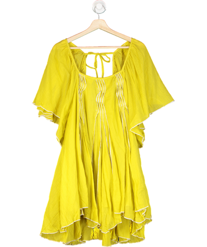 Free People Yellow Joelle Tunic Dress UK L