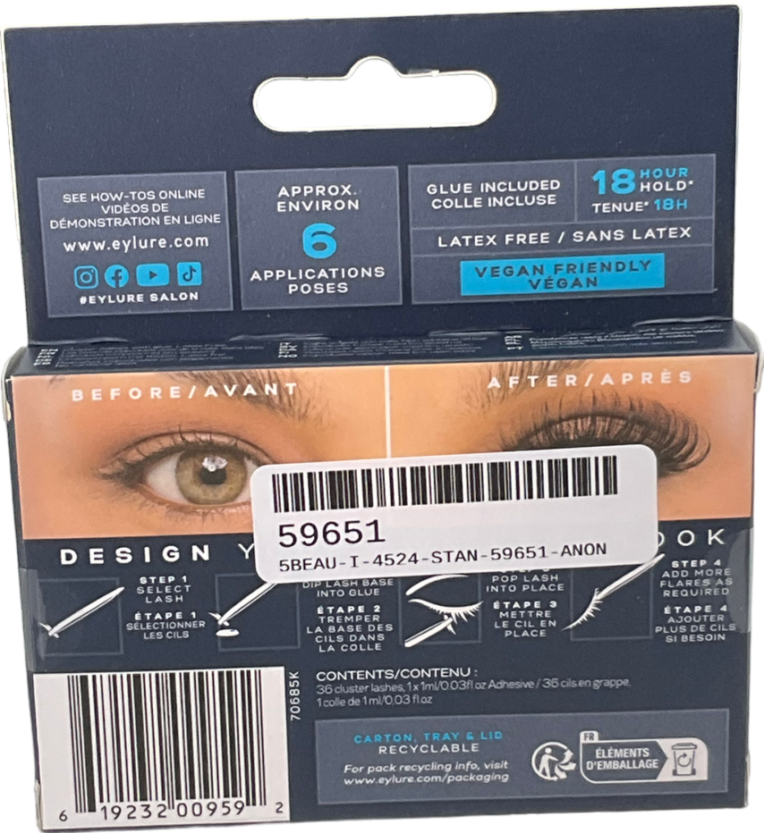 Eylure Volume & Curl 36 Clusters One size