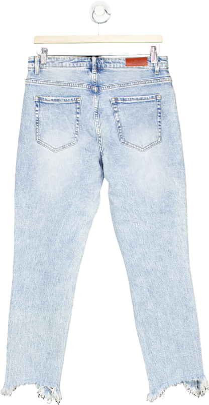 Toxik3 Light Blue Frayed Hem Jeans UK 12