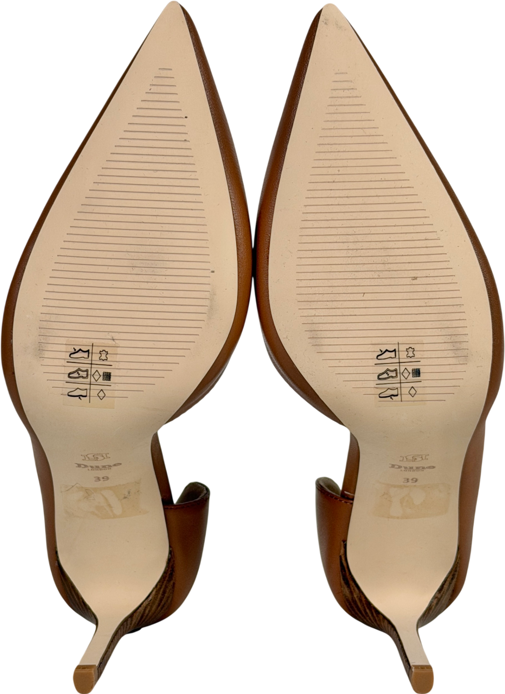 Dune Brown Chicagos High Heel Courts UK 6 EU 39 👠