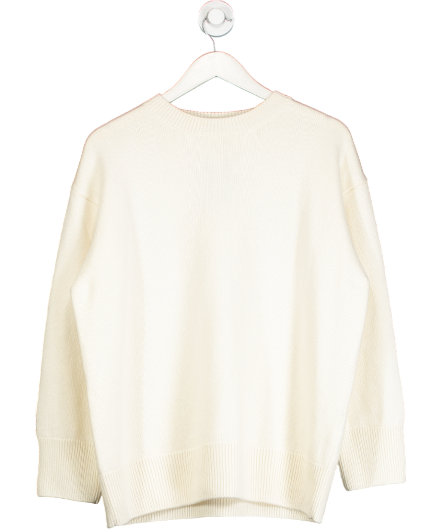 Weekend and Beyond Cream Weekend Italian Wool, Cashmere And Viscose Sweater (milk) UK XS/S