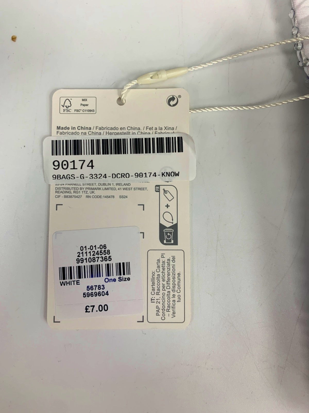 Primark Silver Mesh Evening Bag One Size