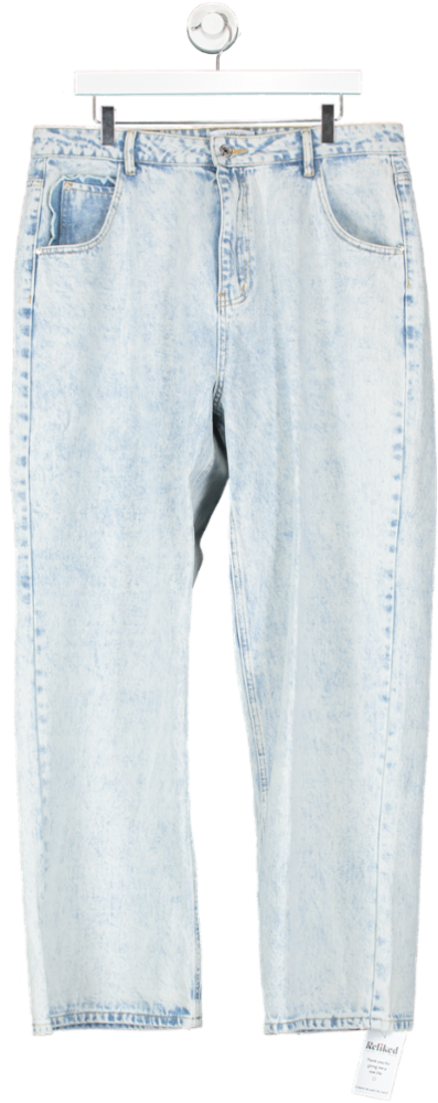 Never Fully Dressed Blue Scallop Detail Straight Leg Jeans UK 18