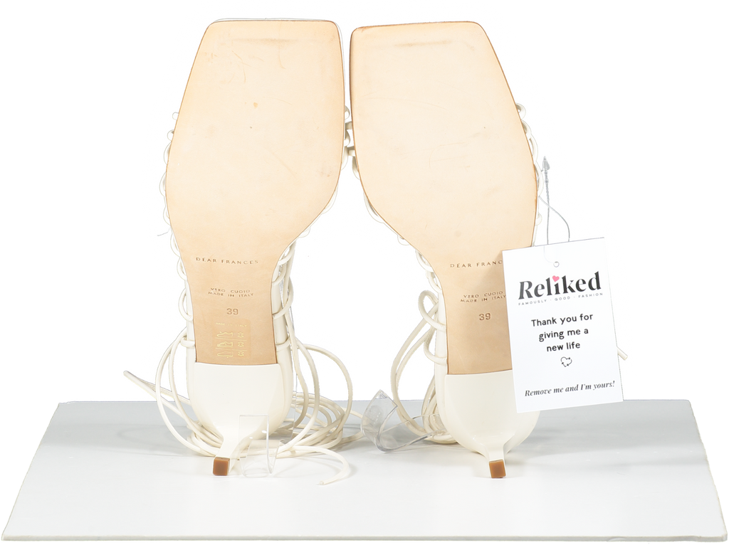 Dear Frances Cream Strappy Heels UK 6 EU 39 👠
