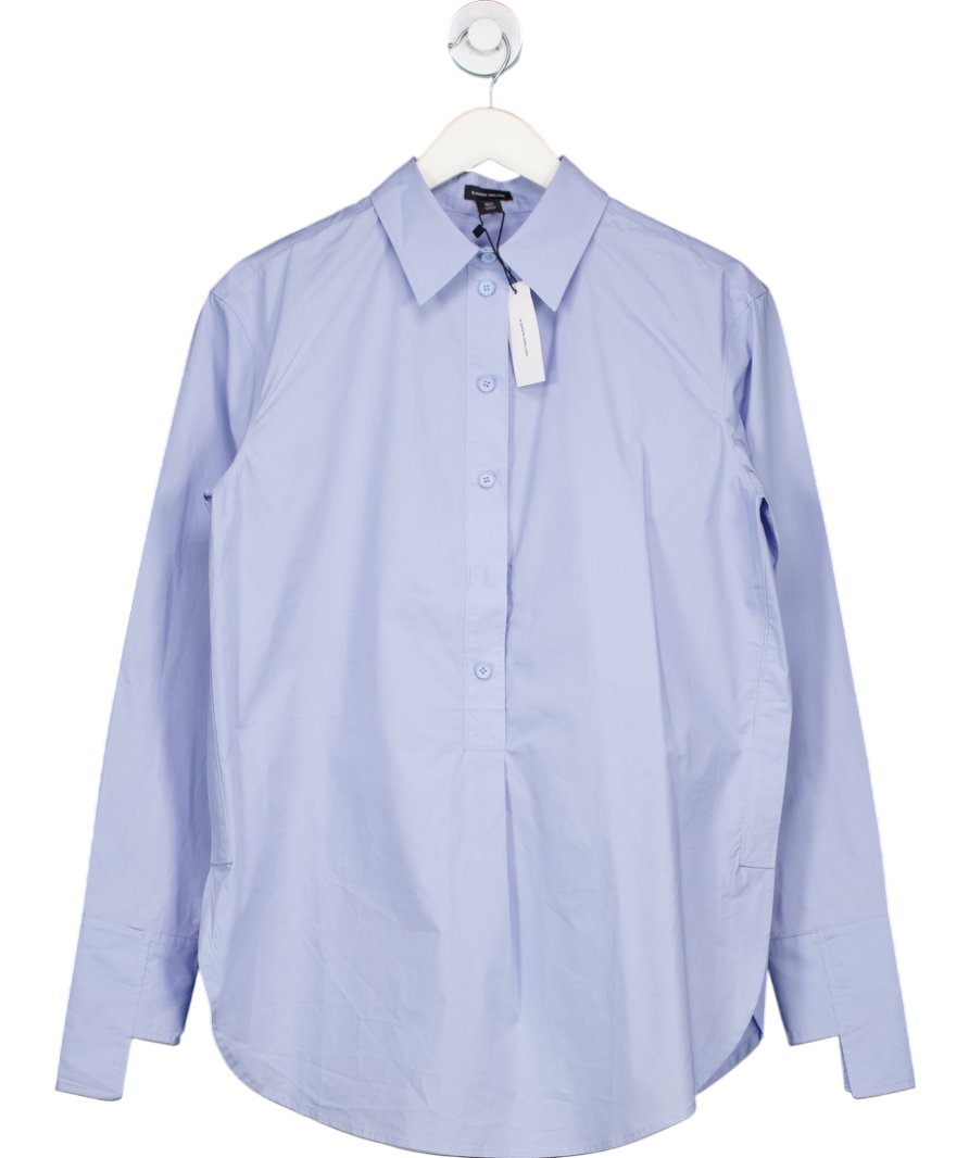 Karen Millen Blue The Founder Cotton Poplin Woven Shirt Https UK 10