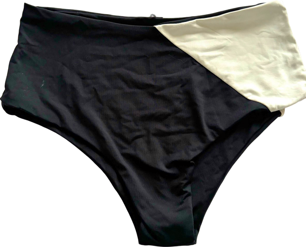 Unbranded Black/White Two-Tone High-Waist Panties XS/S